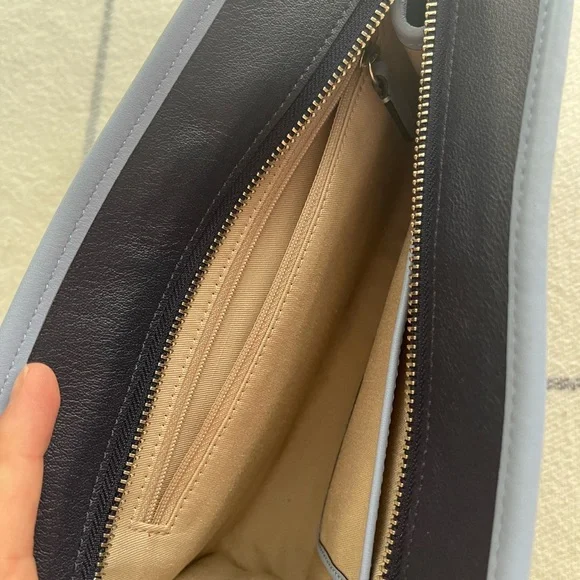 Coach Legacy Archive Navy Chambray Two-Toned Wristlet Clutch Bag 48893 - Picture 6 of 7